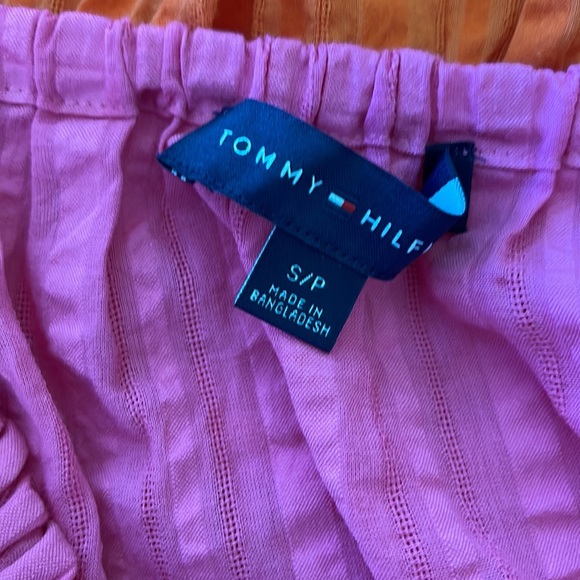 Tommy Hilfiger Pink Tonal Stripe blouse size small - Picture 6 of 7